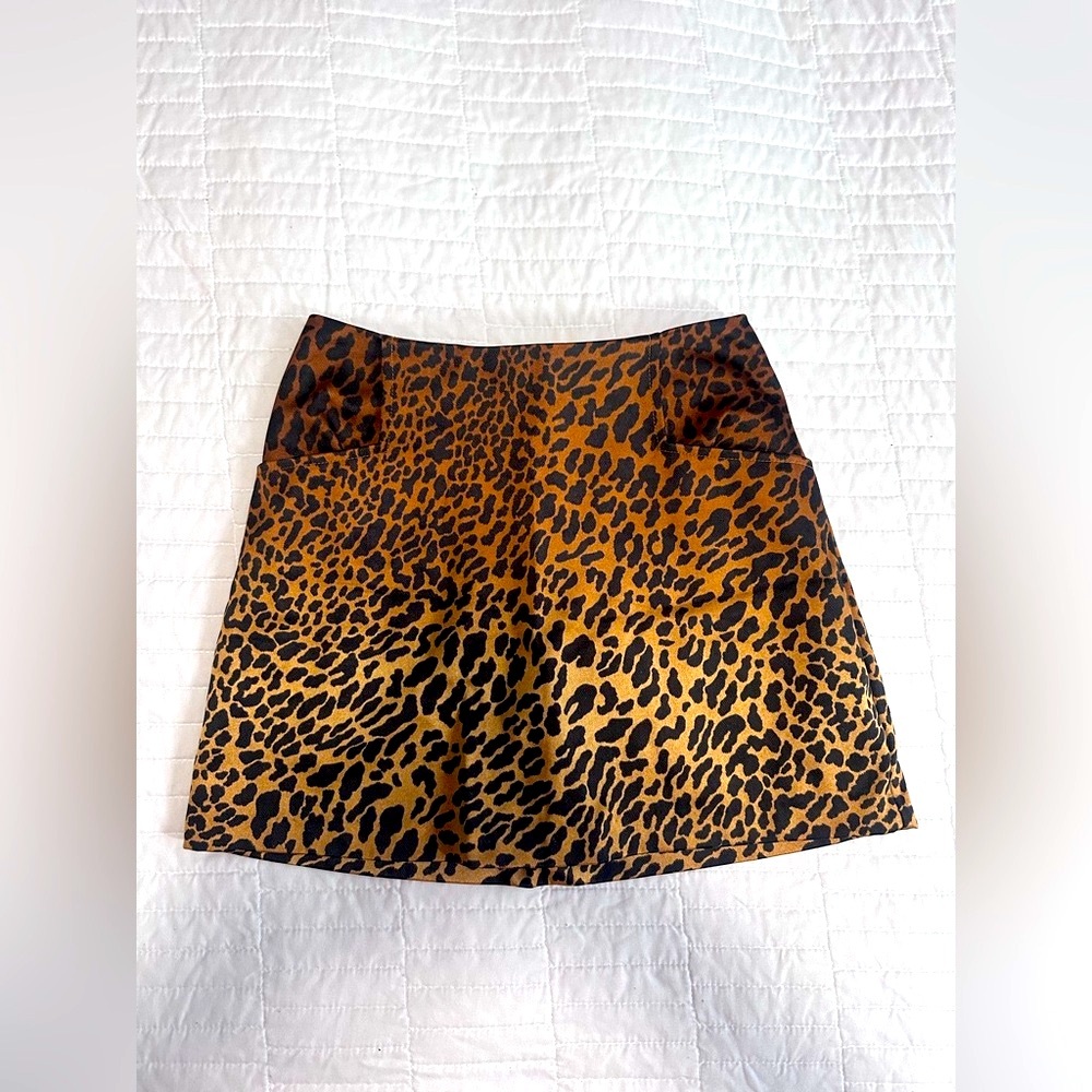 Ecote Leopard Print Mini Skirt